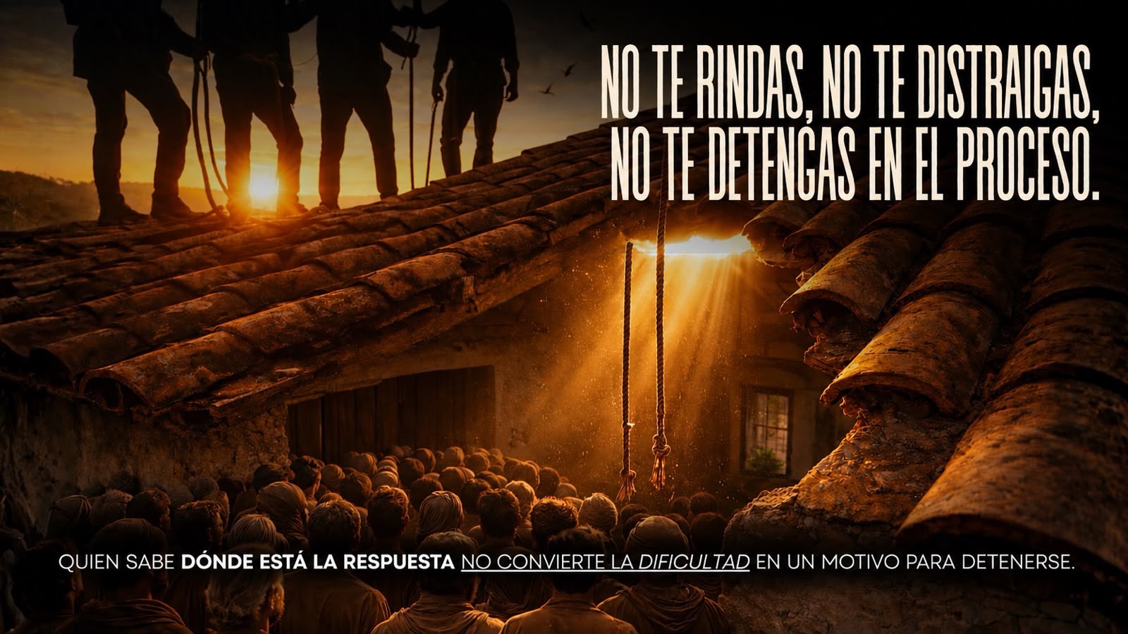 No te rindas, no te distraigas, no te detengas en el proceso